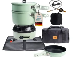 Skandika Rask hybride gas-elektrische barbecue set - Green