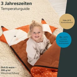 Skandika Soti rechthoekige kinder slaapzak - Vos