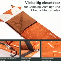 Skandika Soti rechthoekige kinder slaapzak - Vos