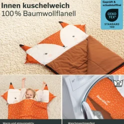 Skandika Soti rechthoekige kinder slaapzak - Vos