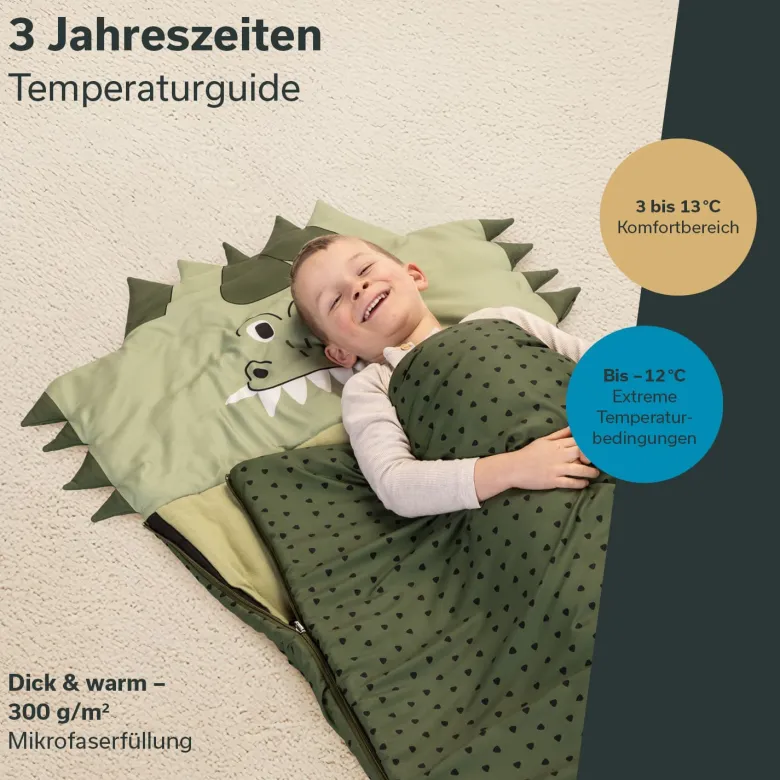Skandika Soti rechthoekige kinder slaapzak - Dino