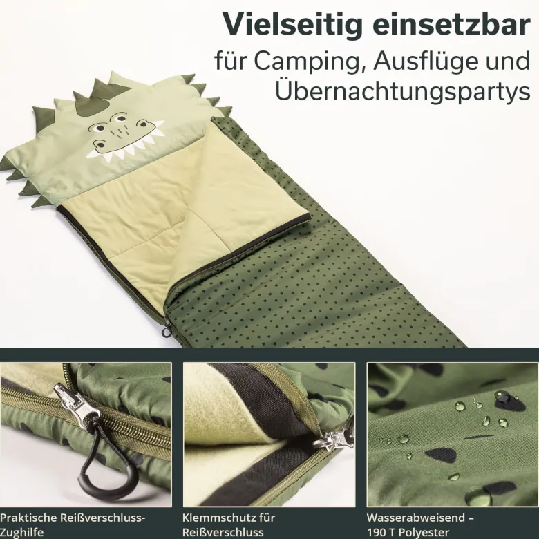Skandika Soti rechthoekige kinder slaapzak - Dino
