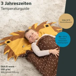 Skandika Soti rechthoekige kinder slaapzak - Leeuw