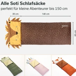 Skandika Soti rechthoekige kinder slaapzak - Leeuw