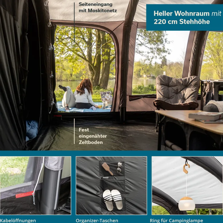 Skandika Timola 6 Air Sleeper Protect XL opblaasbare tent