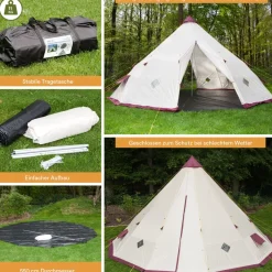 Skandika Tipi Kota 550 Groepstent - Beige
