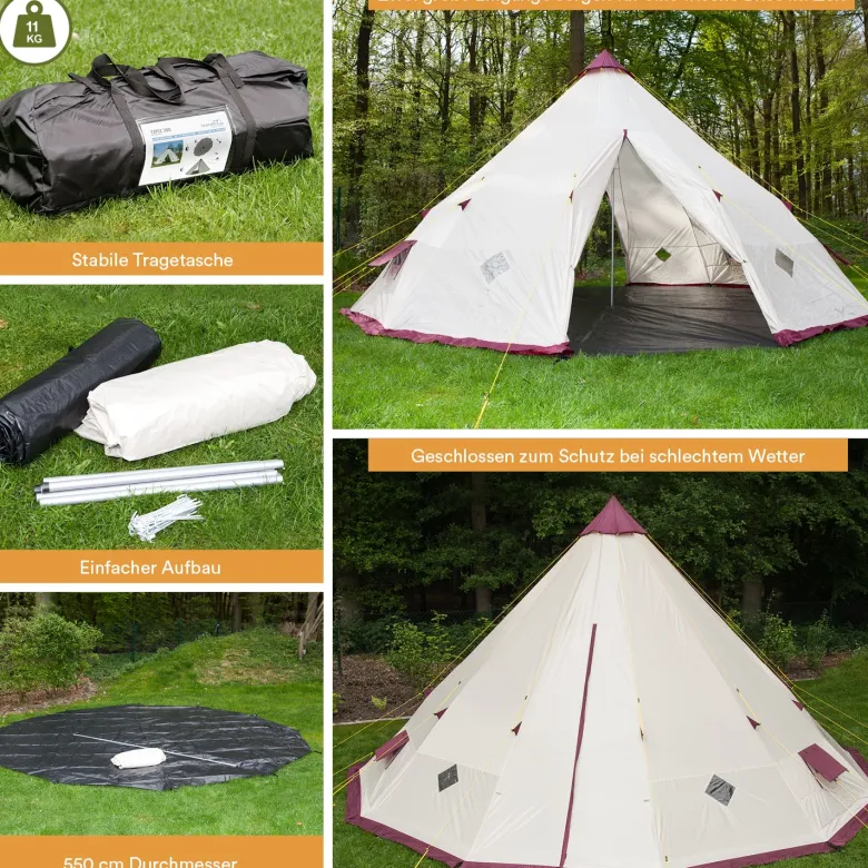 Skandika Tipi Kota 550 Groepstent - Beige
