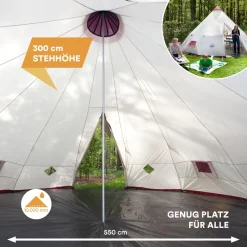 Skandika Tipi Kota 550 Protect Groepstent - Beige