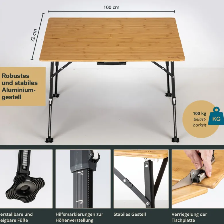 Skandika Tobro Bamboe kampeertafel
