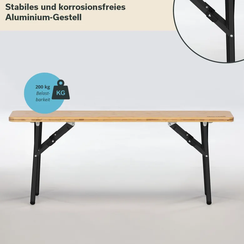 Skandika Tobro Bamboe zitbank - set van 2