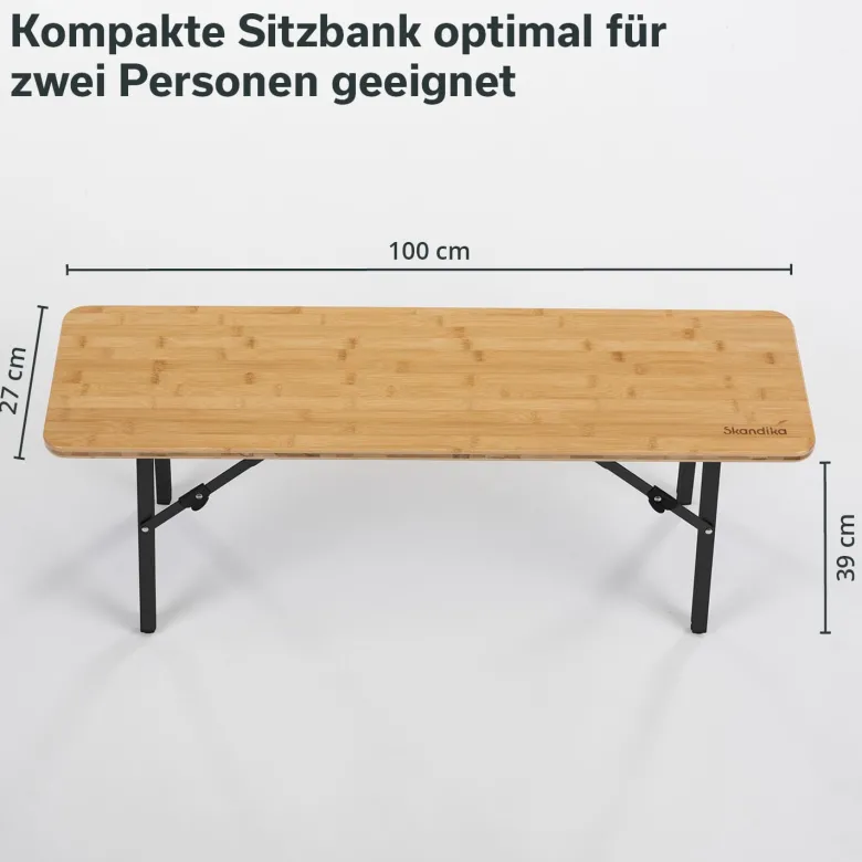Skandika Tobro Bamboe zitbank - set van 2