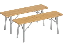 Skandika Tolja bamboe zitbank - Set van 2