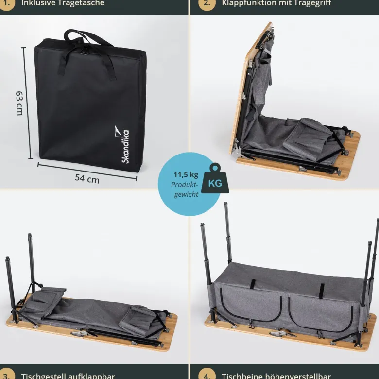 Skandika Tolja campingkast - 120 x 50 cm