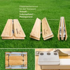 Skandika Tolja 65 x 50 Bamboe campingtafel