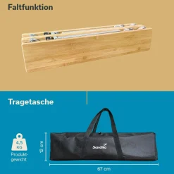 Skandika Tolja 65 x 50 Bamboe campingtafel