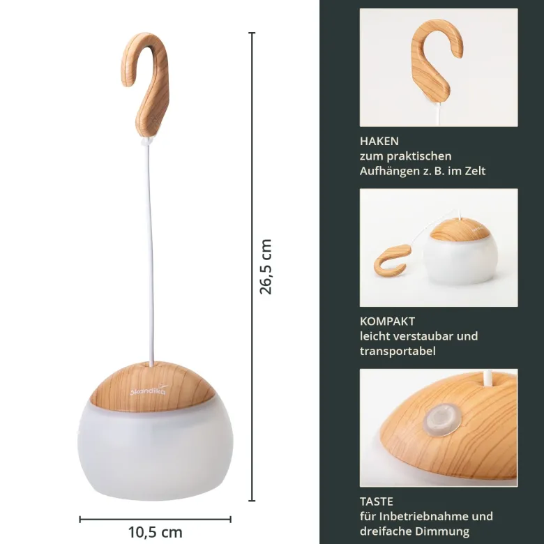 Skandika Tufjord LED hanglamp - Wood