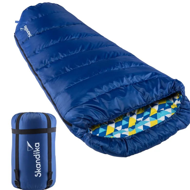 Skandika Vegas XXL Flannel-L blauwe Slaapzak