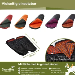Skandika Vegas XXL rechts Flanel Slaapzak