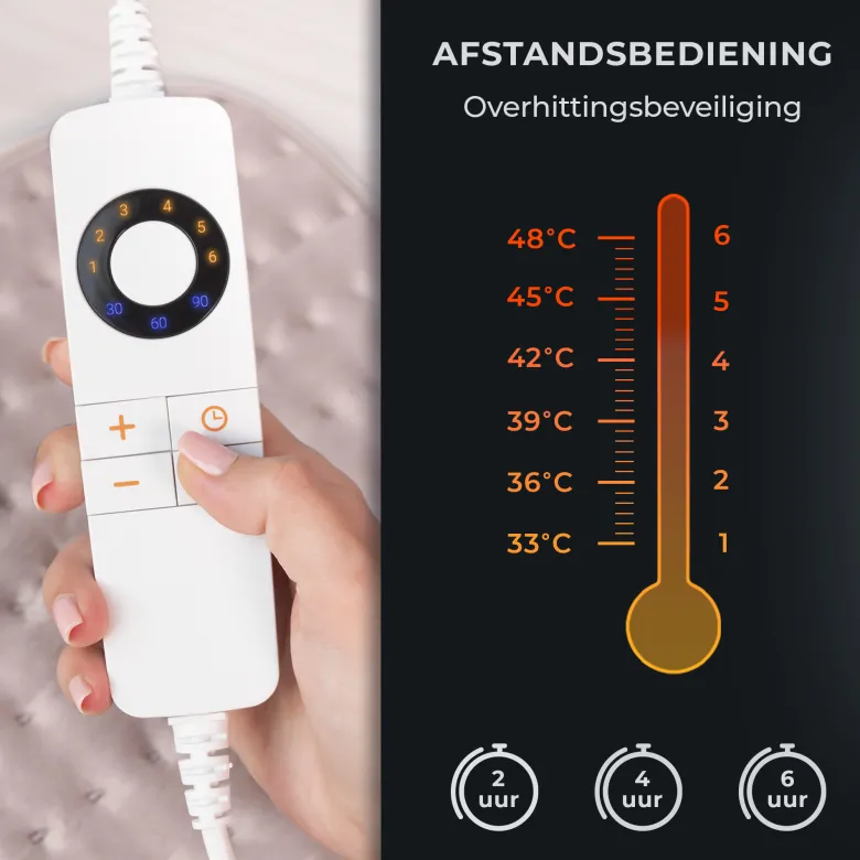 STAUS&BACH Cozysnug 2 persoons elektrisch onderdeken - Dusty Pink