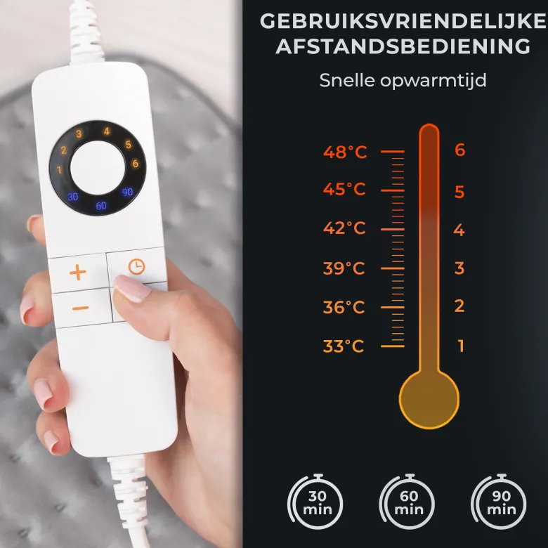 STAUS&BACH Heatmat Elektrisch warmtekussen - Grey