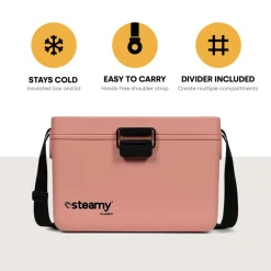 Steamy Classy 12L koelbox - Salmon Pink
