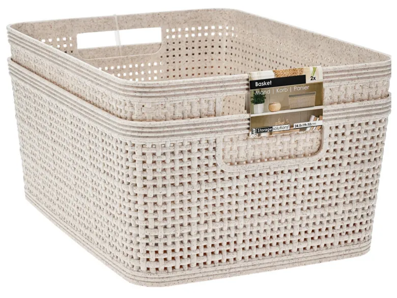 Storage Solutions 2-delige opbergmandenset - 4,65 liter