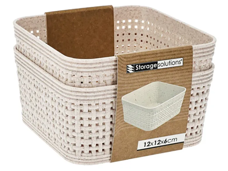Storage Solutions 2-delige opbergmandenset - 0,90 liter