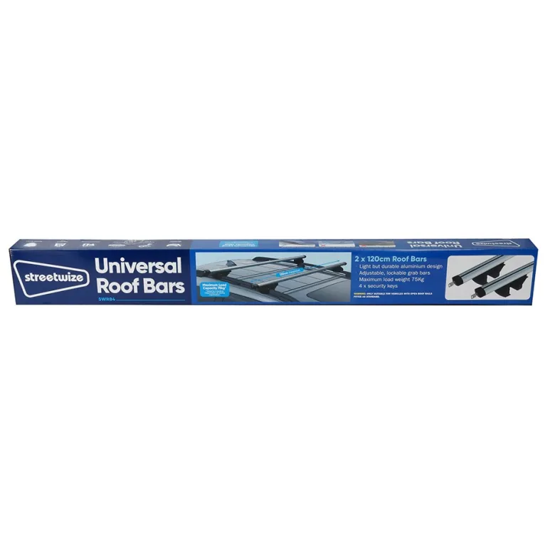 Streetwize 120 cm Set van 2 aluminium dakdragers