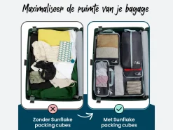 Sunflake Packing Cubes met Compressie Rits - 6 Delig - Mesh