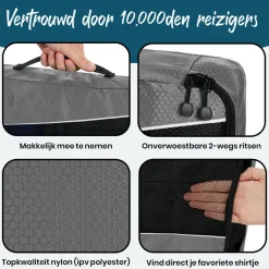 Sunflake set van 3 Packing Cubes - Grey