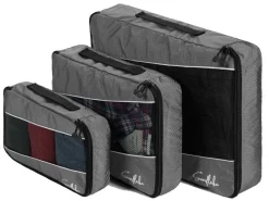 Sunflake set van 3 Packing Cubes - Grey