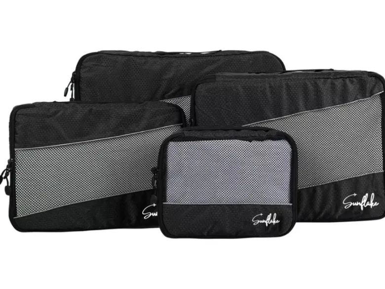 Sunflake set van 4 Packing Cubes - Black