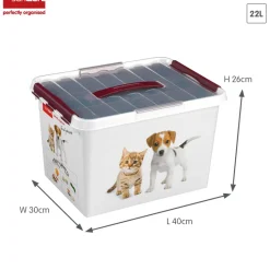 Sunware Q-line 22 liter huisdieren opbergbox met inzet