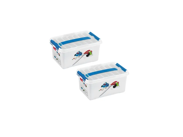 Sunware Q-line 6 liter naaidoos met inzet - Set van 2