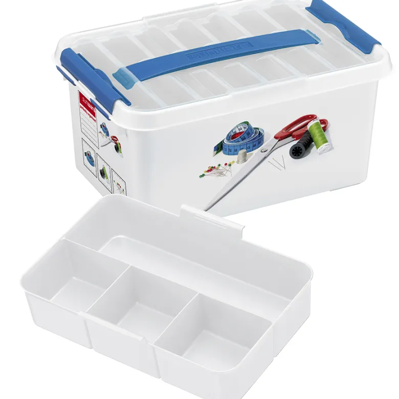 Sunware Q-line 6 liter naaidoos met inzet - Set van 2