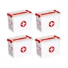 Sunware Q-line 9 liter Red EHBO doos met inzet - Set van 4