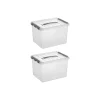 Sunware Q-line 22 liter set van 2 opbergboxen