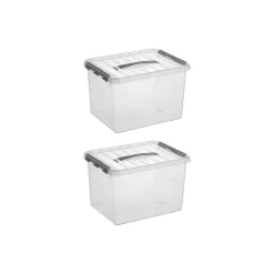 Sunware Q-line 22 liter set van 2 opbergboxen
