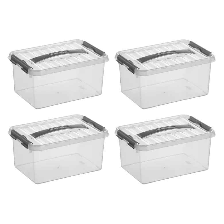 Sunware Q-line 6 liter set van 4 opbergboxen