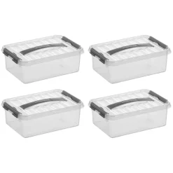 Sunware Q-line 4 liter set van 4 opbergboxen