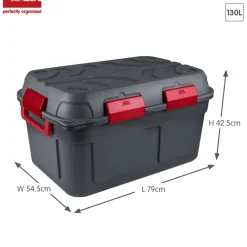 Sunware Q-line 130 liter waterdichte opbergbox - Black