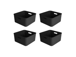 Sunware Sigma home 12,5 liter Black cube box - Set van 4