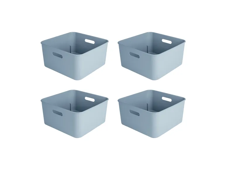 Sunware Sigma home 12,5 Liter Blue cube box - Set van 4