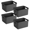 Sunware Sigma home 32 liter set van 4 opbergboxen - Anthracite