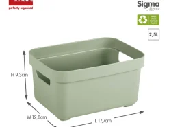 Sunware Sigma Home 2,5 liter set van 6 opbergboxen - Green