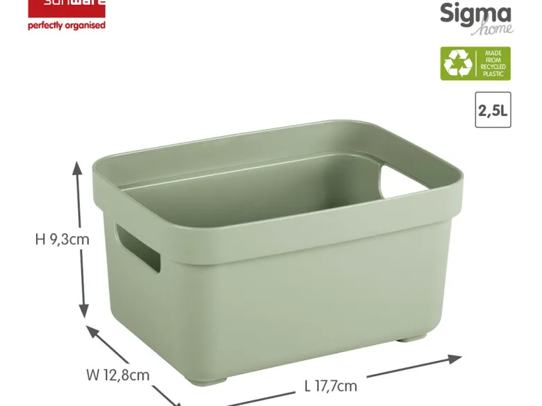 Sunware Sigma Home 2,5 liter set van 6 opbergboxen - Green