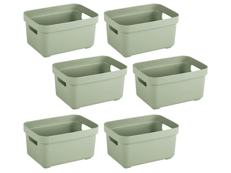 Sunware Sigma Home 2,5 liter set van 6 opbergboxen - Green