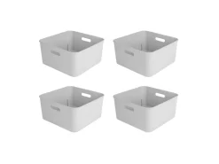 Sunware Sigma home 12,5 liter White cube box - Set van 4