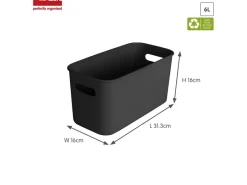 Sunware sigma home set van 3 cube boxen met deksel - black