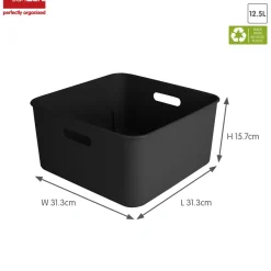 Sunware sigma home set van 3 cube boxen met deksel - black